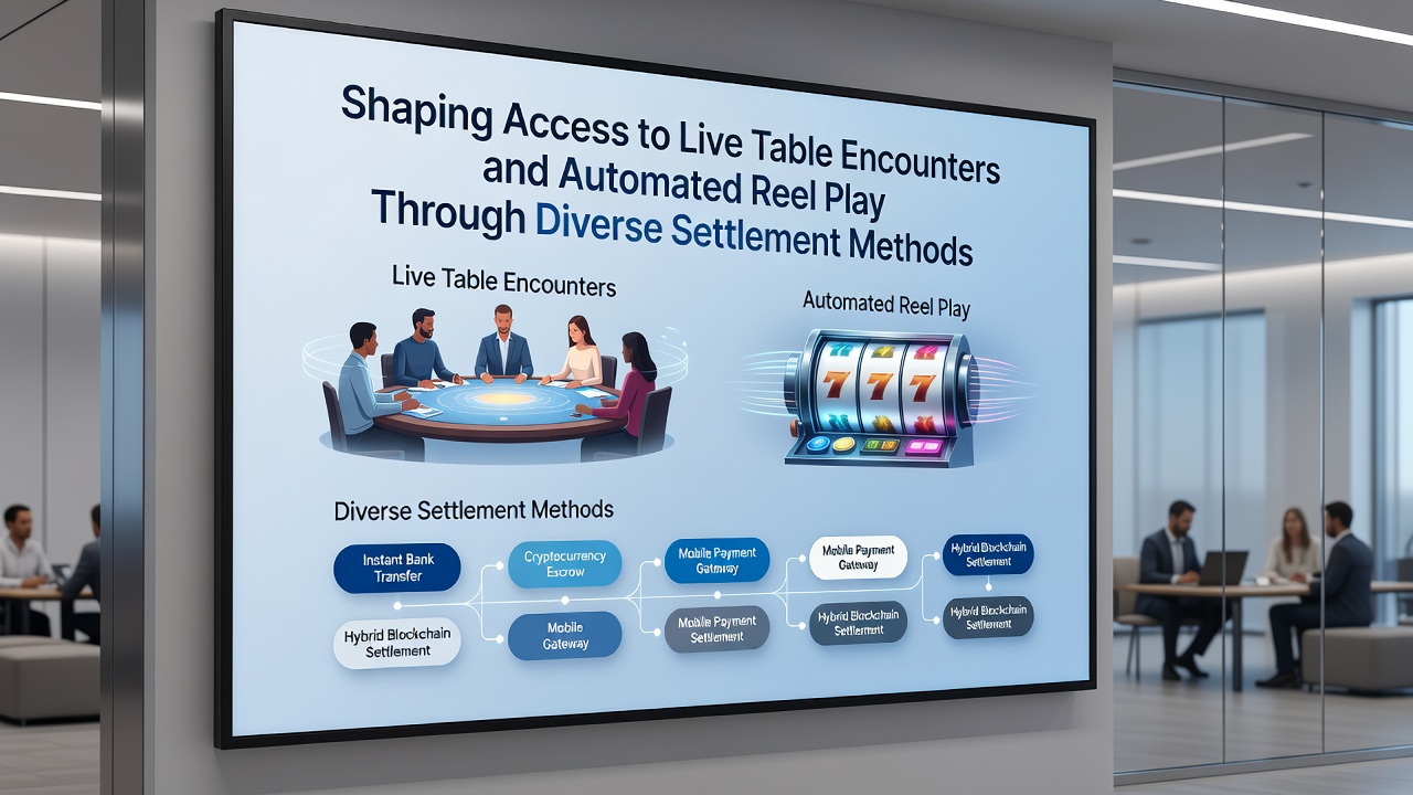 Illustration of mobile app screen showing loyalty tier progression linked to different settlement methods for table and slot access