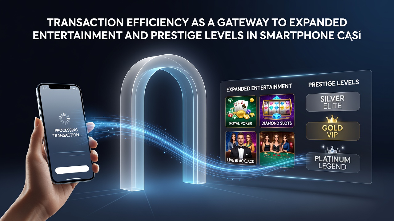 Mobile casino dashboard showing VIP tier progress bar alongside transaction history and unlocked game categories